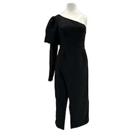 Autre Marque Vestido asimétrico negro