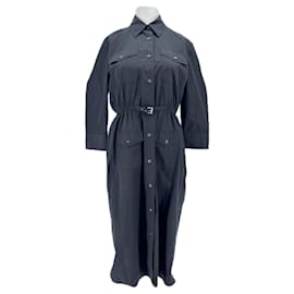 Abito chemise Prada nero in cotone Taglia 42
