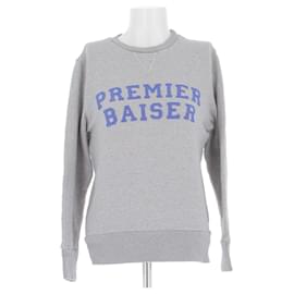 Sudadera Ami Gris con Letras Azules