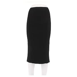 Falda midi a rayas negras Courreges