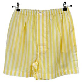 Autre Marque Pantalones cortos de pijama a rayas amarillo y blanco SCHOSTAL