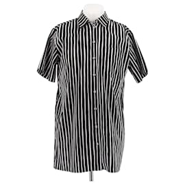 Abito camicia a righe Marimekko bianco e nero