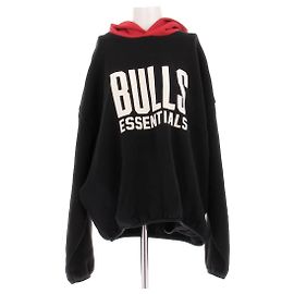 Fear of God Essentials Hoodie Black and Red