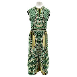 M Missoni Langes grünes Strickkleid
