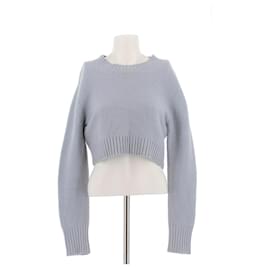 Max Mara Crop-Pullover aus blauem Kaschmir