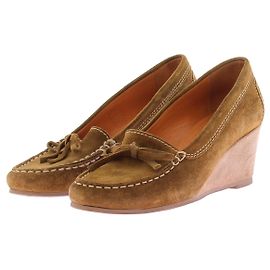 Apc Mocasines de ante verde oliva