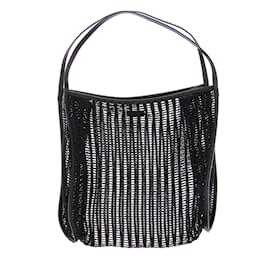 Borsa tote ICICLE in pelle nera traforata - Autre Marque