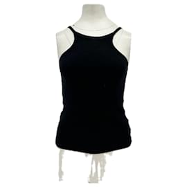 Autre Marque Top sin mangas negro de algodón DION LEE