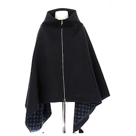 Louis Vuitton Marine Poncho aus Wolle