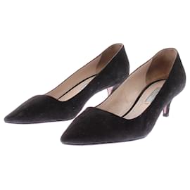 Décolleté Prada in camoscio nero 37