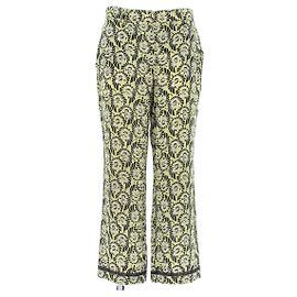 Pantalones Prada estampados verdes y negros de algodón