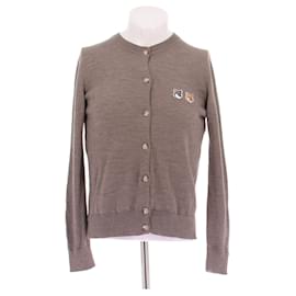 MAISON KITSUNÉ Brown Wool Cardigan - Autre Marque