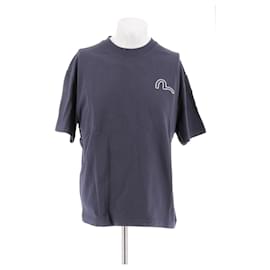 T-shirt Evisu blu navy in cotone