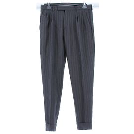 Dior Pantalones de lana a rayas