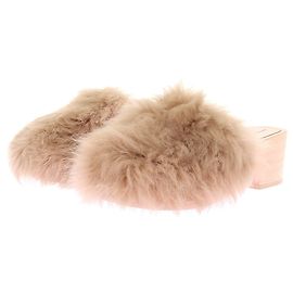 Autre Marque Zoccoli in pelliccia beige LIVIANA CONTI Taglia 36