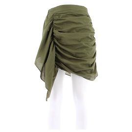 Autre Marque Mini jupe froncée kaki RHODE