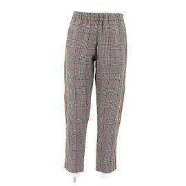 Pantalones de lino con estampado tartán Brunello Cucinelli Beige