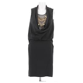 Abito midi nero senza maniche con catene dorate Givenchy