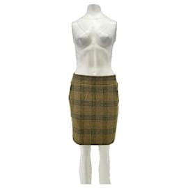 Barbour Tartanrock aus Wolle Khaki