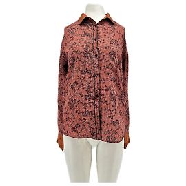 Blusa in seta Forte Forte Arancione e Nera