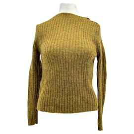 Soeur Wollpullover grün gelb