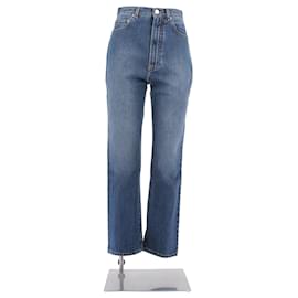 Vaqueros Alaïa de algodón azul