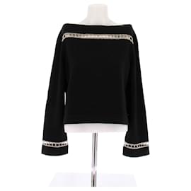 Schwarzer Cashmere-Pullover mit Schmuck - Chanel