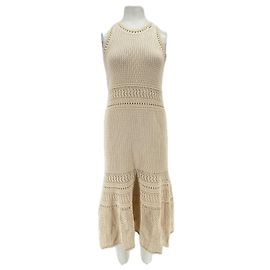 Vestido sin mangas de ganchillo beige Vanessa Bruno