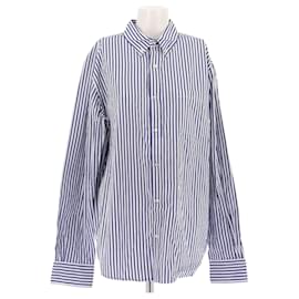 Autre Marque Camisa de algodón a rayas azul y blanco RÉALISATION L