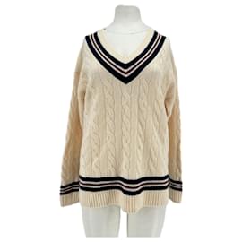 J.Crew Kaschmirpullover beige V-Ausschnitt XS