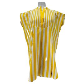 Autre Marque Blusa a rayas blanca y amarilla TOSHIE
