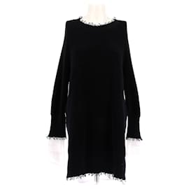 Alexander Wang Zweifarbiges kurzes Kleid Schwarz Weiß