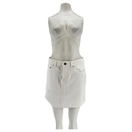 Minifalda de mezclilla blanca WARDROBE NYC - Autre Marque