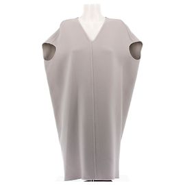 Vestido corto de lana gris sin mangas Rick Owens