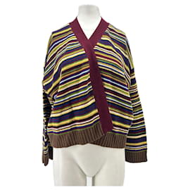 Gestreifter, mehrfarbiger Wollcardigan - Autre Marque