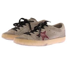 Sneakers grigie e rosse "Super-Star" - Golden Goose