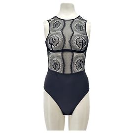 Autre Marque Body de encaje negro transparente ETAM