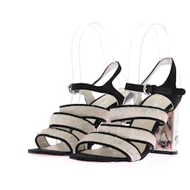 Sandales à talons en tweed - Chanel