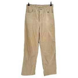 Pantalon côtelé beige "Ribcage Straight Ankle" - Levi's
