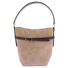 Autre Marque Borsa a Secchiello Cremella in Suede Beige