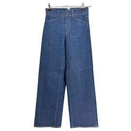 Paige Jeans Jeans de pierna ancha Paige azul oscuro de algodón