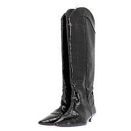 Anine Bing Bottes à talons en cuir verni
