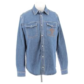 Camicia in denim blu Versace