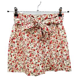 Pantaloncini in lino floreale con fiocco SéZane
