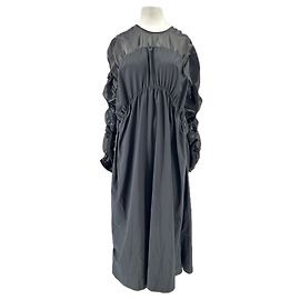 Autre Marque Vestido maxi preto NYNNE com mangas franzidas