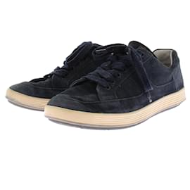 Baskets Prada en daim bleu marine