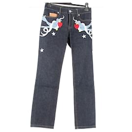 Jeans Paco Rabanne Bordados Azules de Algodón Talla 34