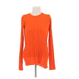 Top in maglia a maniche lunghe arancione Courreges