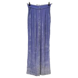 Autre Marque Pantalón de terciopelo morado