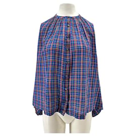 Autre Marque Blusa de cuadros azules